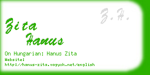 zita hanus business card